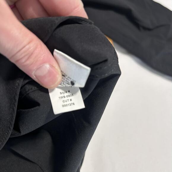 Mizzen+Main Shirt Mens Medium Black Leeward Trim Fit No Tuck Button Down Stretch - Picture 5 of 9